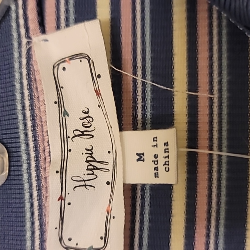 NWT Striped Crop Polo - Picture 2 of 7
